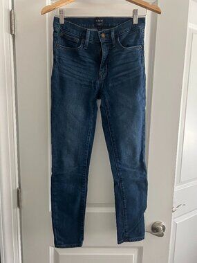 J.Crew 9" Mid-Rise Skinny Jeans Signature Stretch Perfect Blue Size 4
